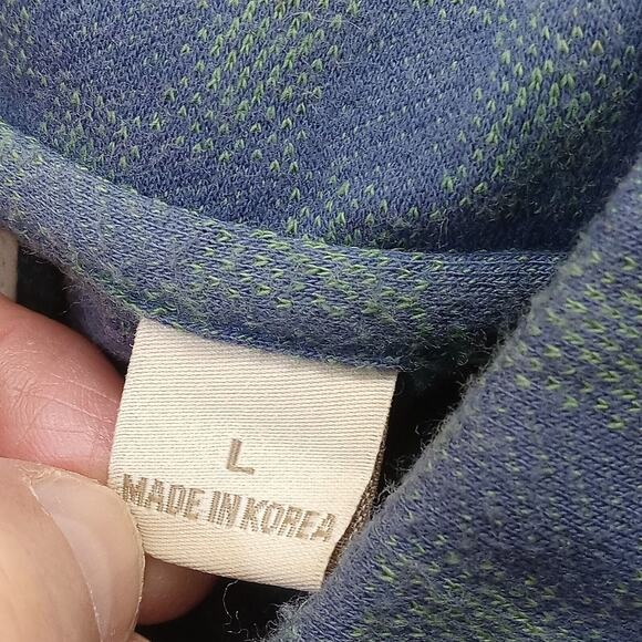 Vtg. Vardon & Ray Polo Shirt L Men's Blue Green Checker Board Cotton Blend - Picture 5 of 7